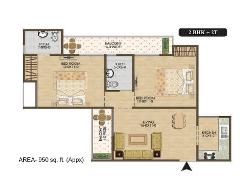 2 BHK + 2 T